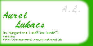 aurel lukacs business card